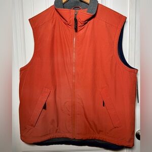 Vtg LL Bean Vest Mens XL Orange Waterproof Y2K NOS Windproof Outdoor Hydrofusion